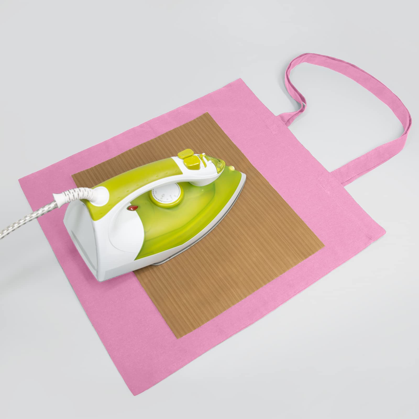 Npbag 15 Pack 15 ' ' X 16 ' ' Baby Pink Cotton Tote Bags, Blank Bulk Cloth Bags With 1Pc Of Ptfe Teflon Sheet